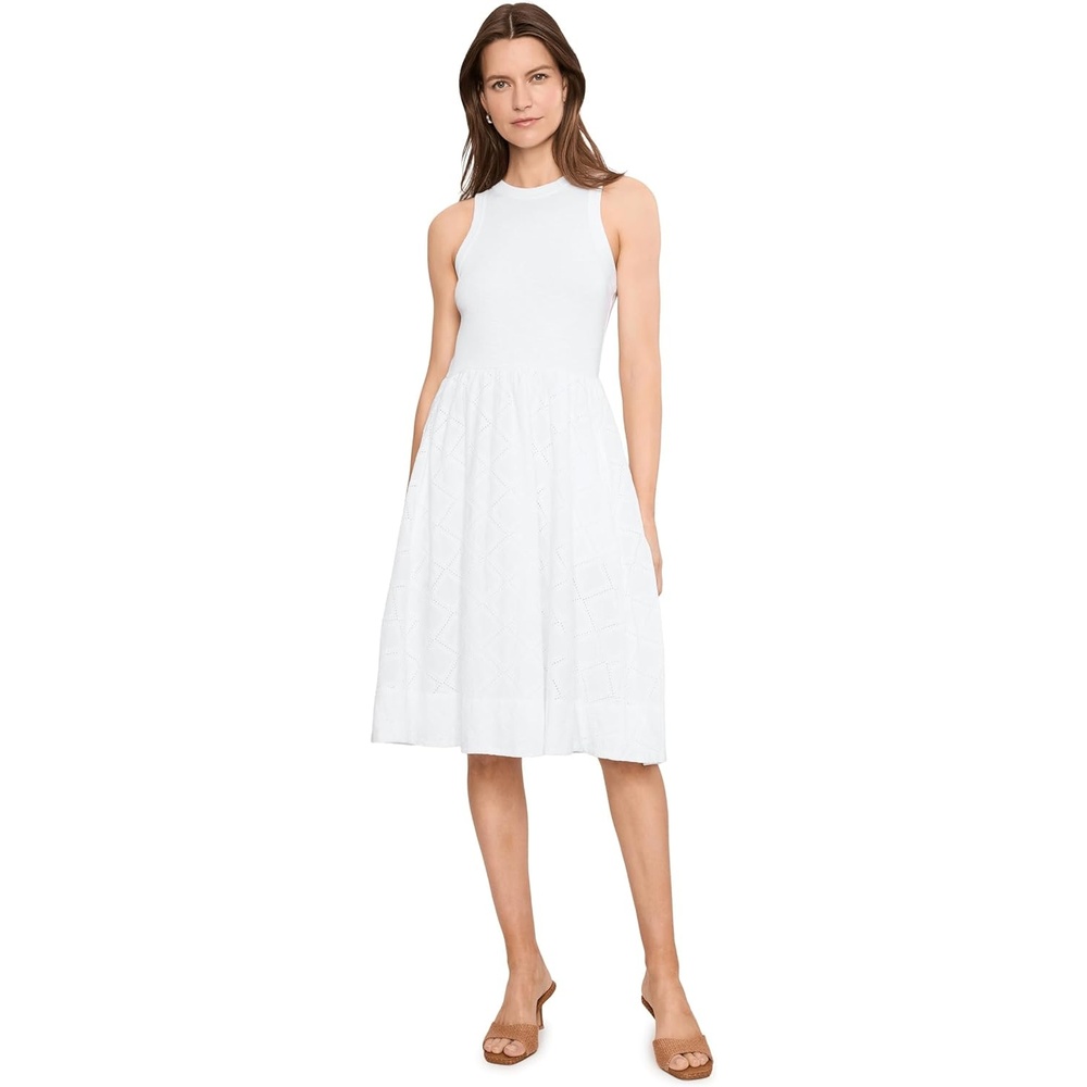 image:imageNICZOE Diamond Eyelet Sofia DressPaper White