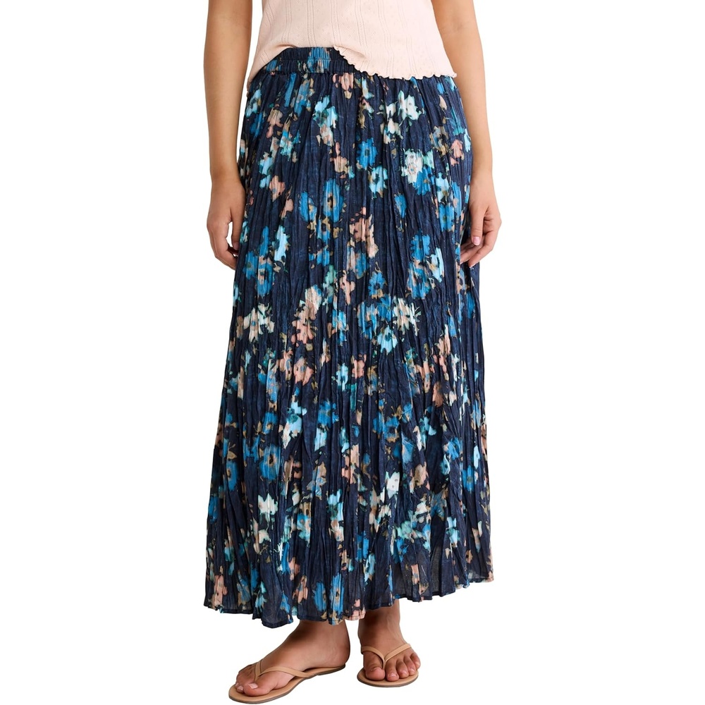 image:imageNZ BY NICZoe Womens Glowy Floral Cotton Crinkle SkirtNight Indigo Floral