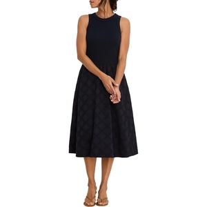 NIC+ZOE Diamond Eyelet Sofia Dress(Dark Indigo)