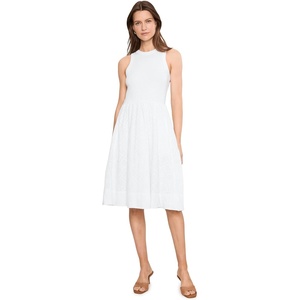 NIC+ZOE Diamond Eyelet Sofia Dress(Paper White)