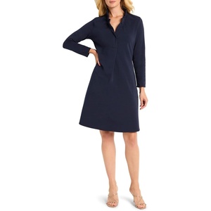 NIC+ZOE Ruffled Up Dress(Dark Indigo)