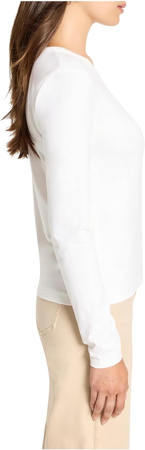 image:imageNICZOE Perfect Knit Long Sleeve TopPaper White
