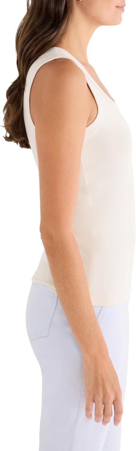 image:imageNICZOE Perfect Knit Rib Scoop TankCoconut