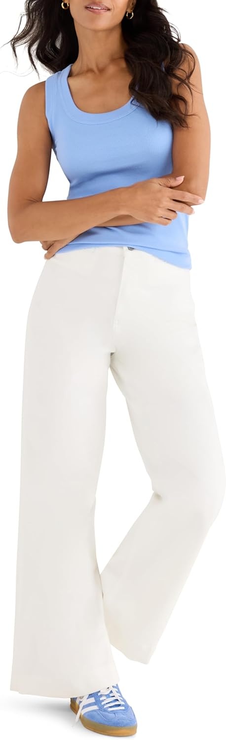 image:imageNICZOE Perfect Knit Rib Scoop TankFrench Blue