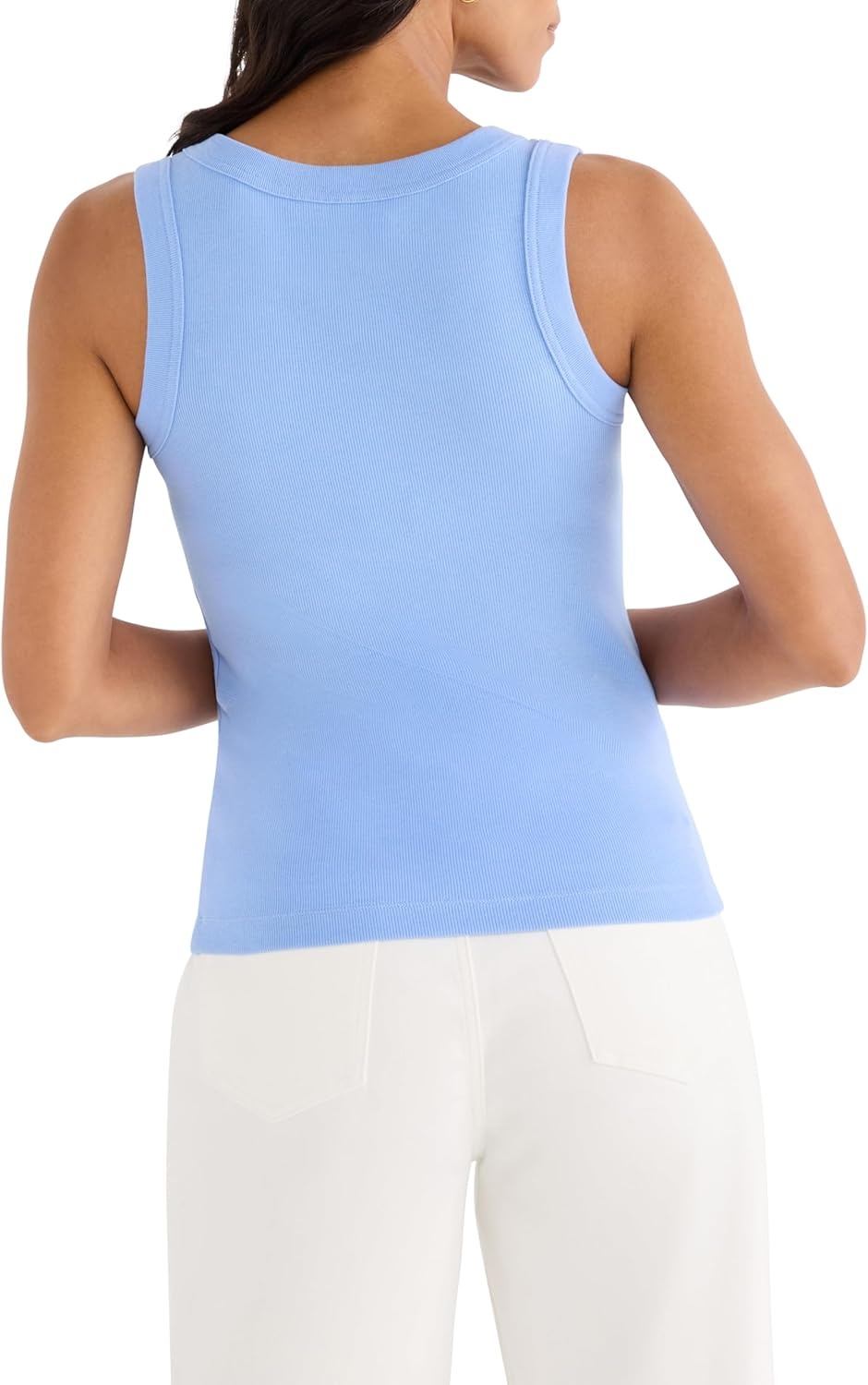 image:imageNICZOE Perfect Knit Rib Scoop TankFrench Blue