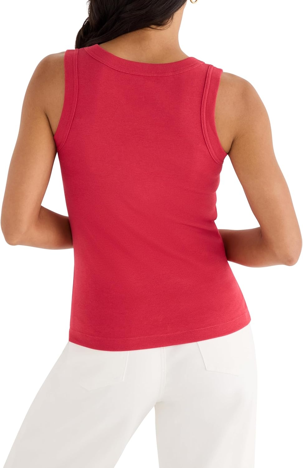 image:imageNICZOE Perfect Knit Rib Scoop TankTrue Red