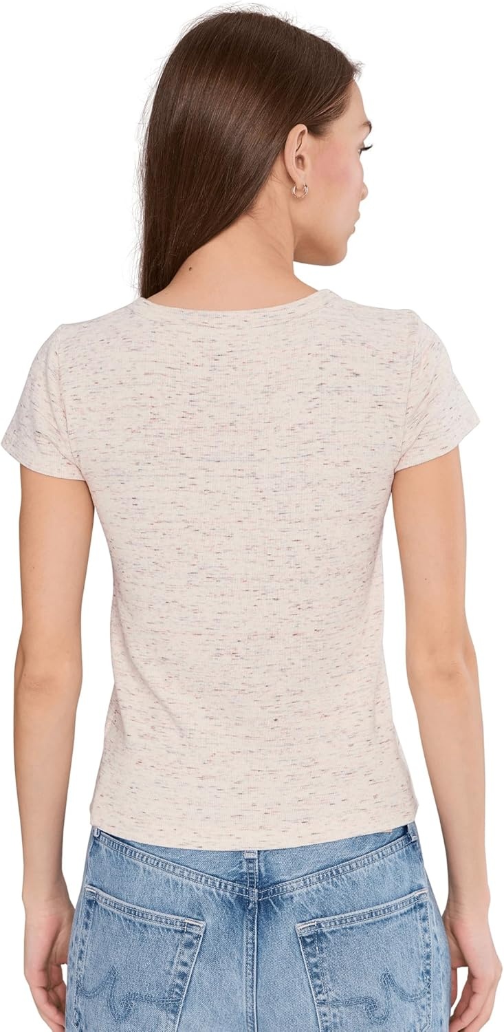 image:imageNICZOE Speckled Crew Neck TeeCream Multi