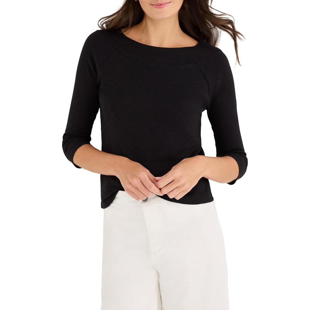 image:imageNICZOE 34 Sleeve Ballet Boat TeeBlack Onyx