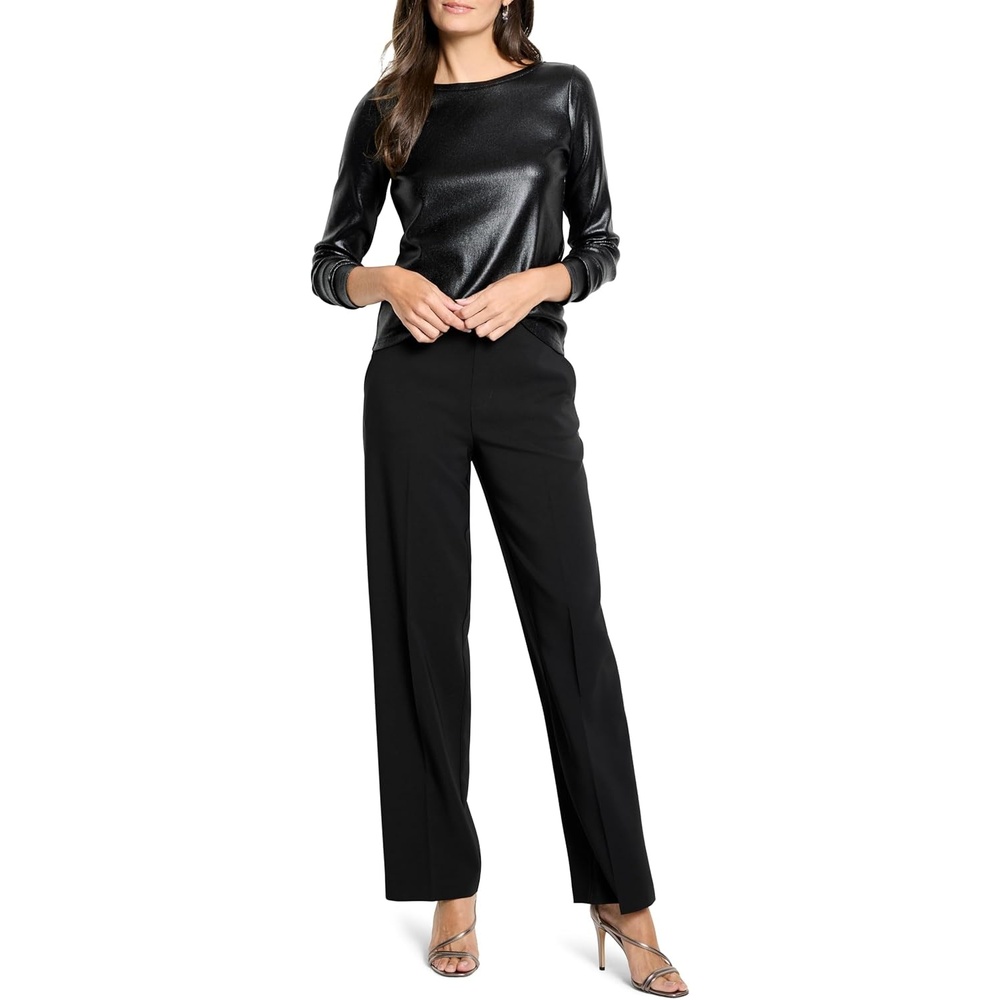image:imageNICZOE Glazed Rib Boat Neck TeeBlack Onyx