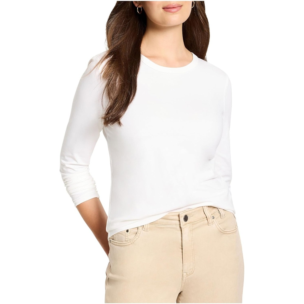 image:imageNICZOE Perfect Knit Long Sleeve TopPaper White