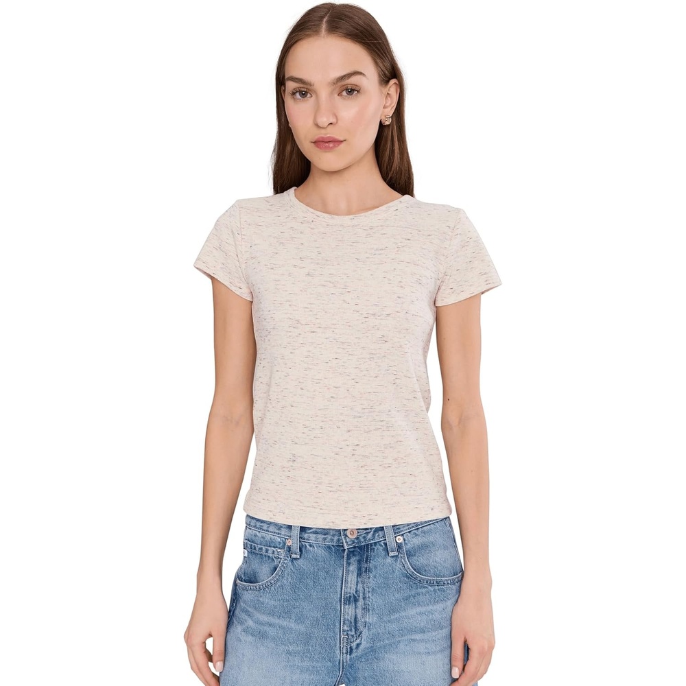 image:imageNICZOE Speckled Crew Neck TeeCream Multi
