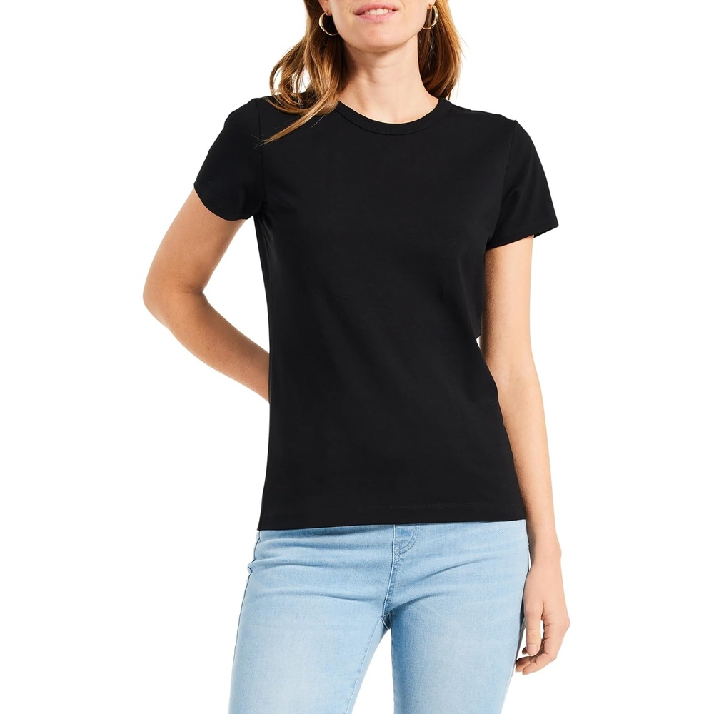 image:imageNICZoe Womens Perfect Knit Crew Neck TShirtBlack Onyx