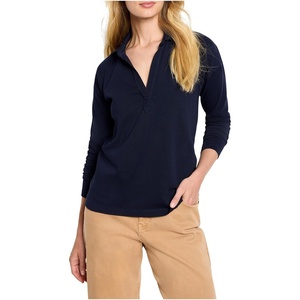 NIC+ZOE Easy Polo Top(Dark Indigo)