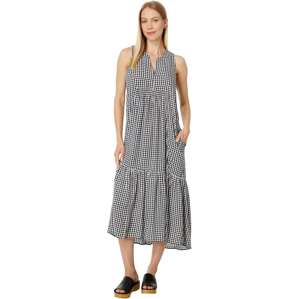 image:imageNICZOE Drapey Gingham DressBlack Multi