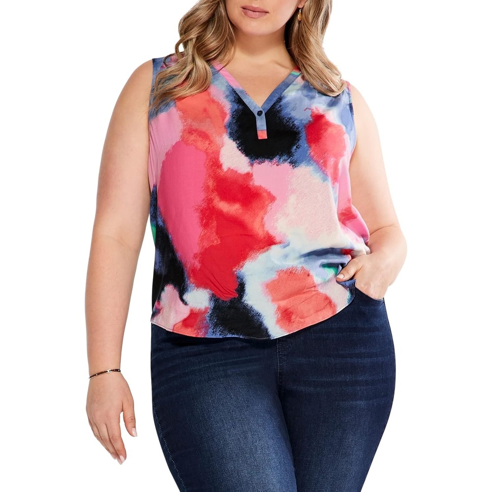 image:imageNICZOE Petite Abstract Art TankPink Multi