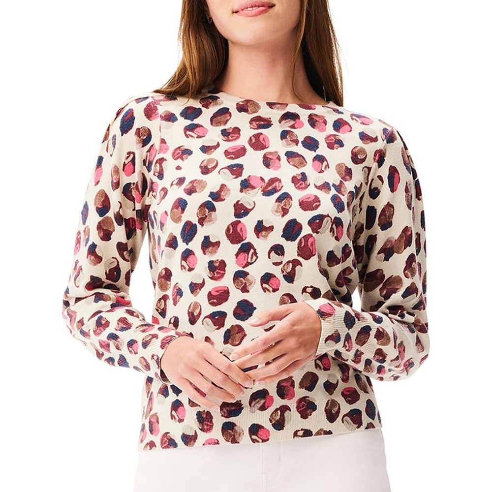 image:imageNICZOE Plus Size Blush Dot SweaterPink Multi