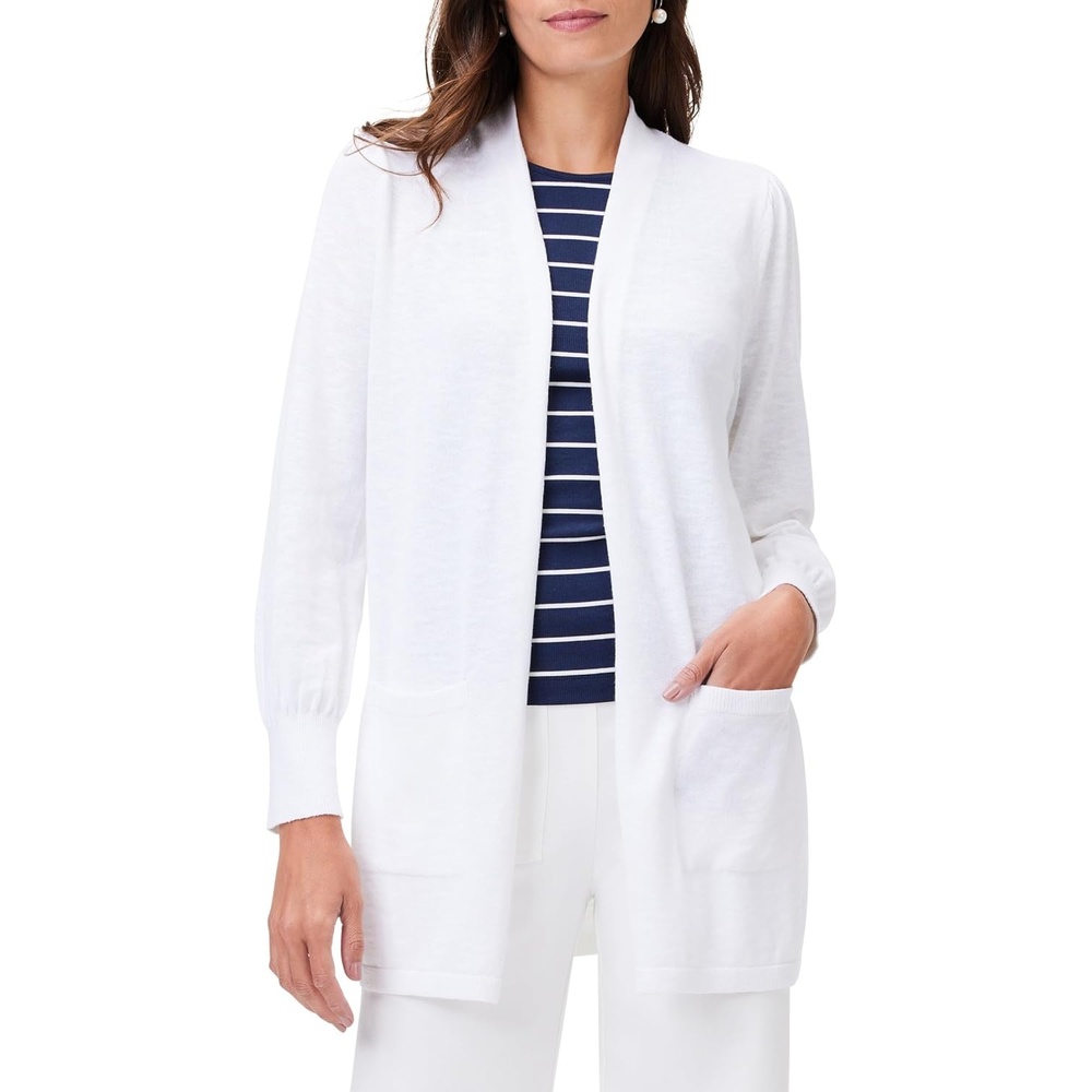 image:imageNICZOE Womens Coffee Run CardiganPaper White