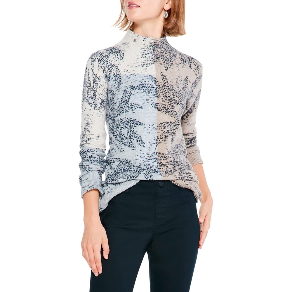 image:imageNICZOE Womens Cozy Up Stamped TurtleneckNeutral Multi