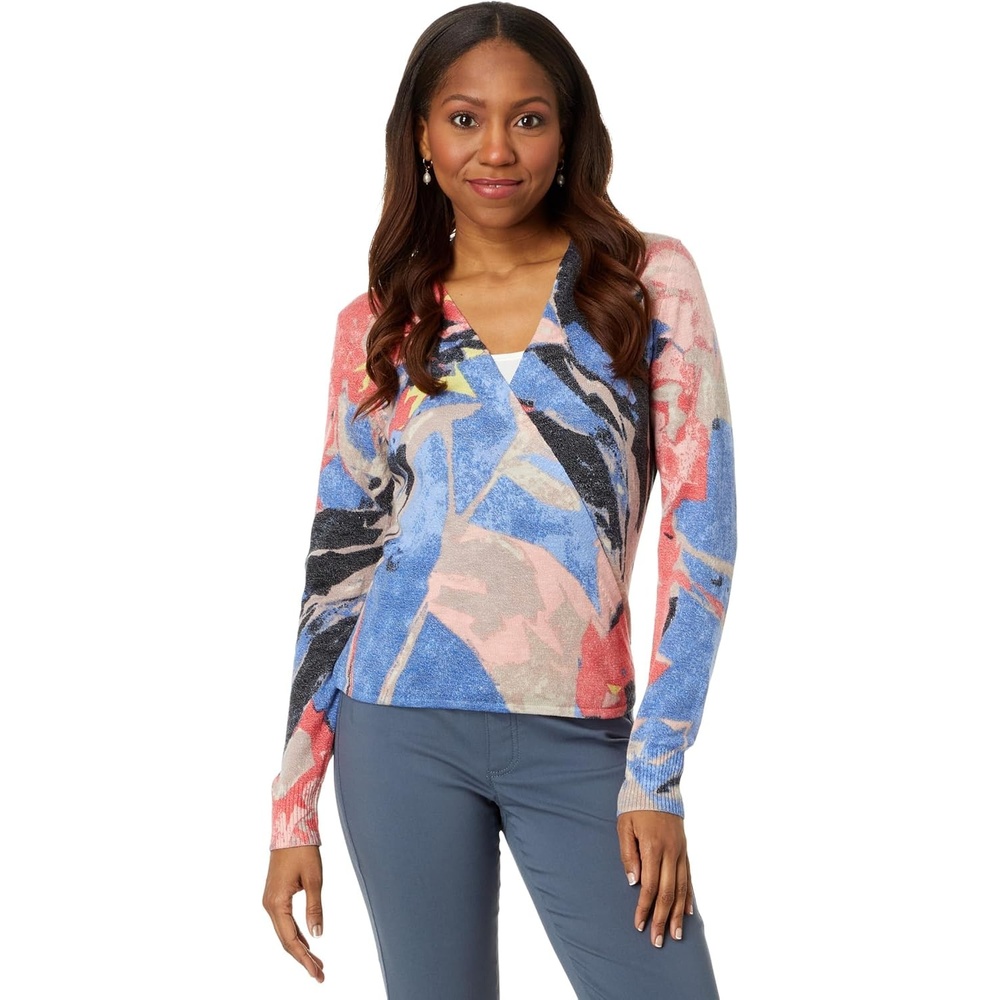 image:imageNICZOE Womens Dreamscape 4Way CardiganBlue Multi
