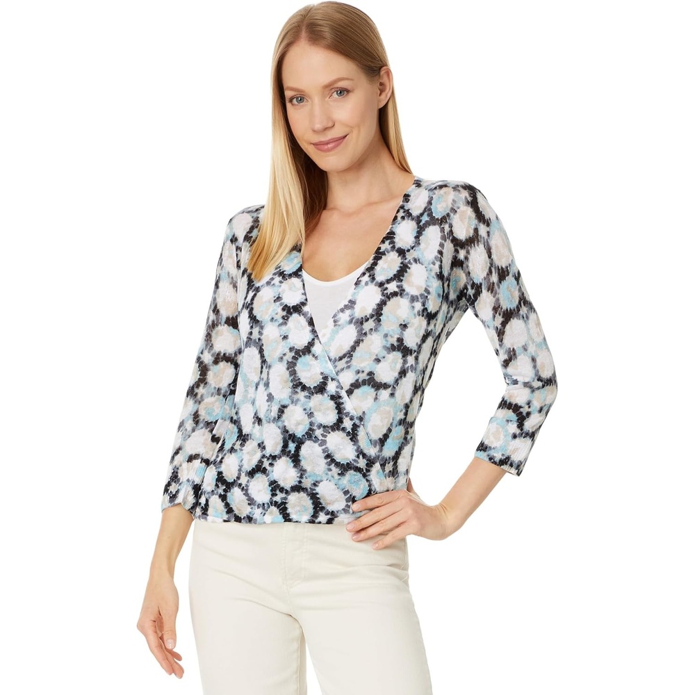 image:imageNICZOE Womens Sand Dollar 4Way CardiganAqua Multi