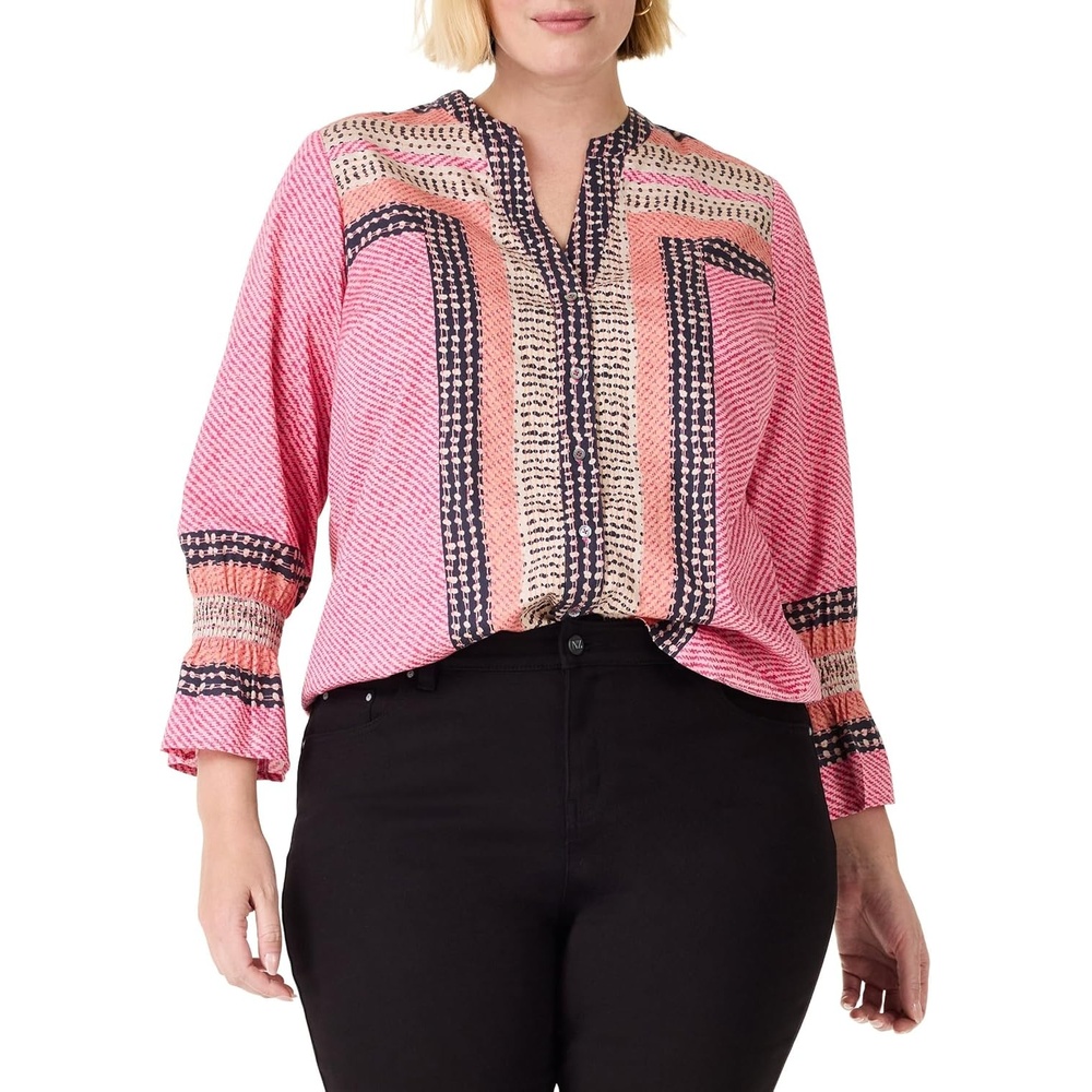 image:imageNICZoe Womens Spotty Stripes TopPink Multi