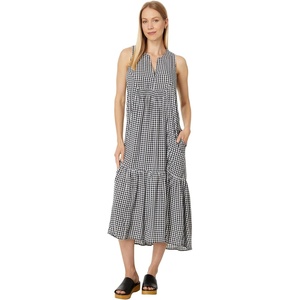 NIC+ZOE Drapey Gingham Dress(Black Multi)