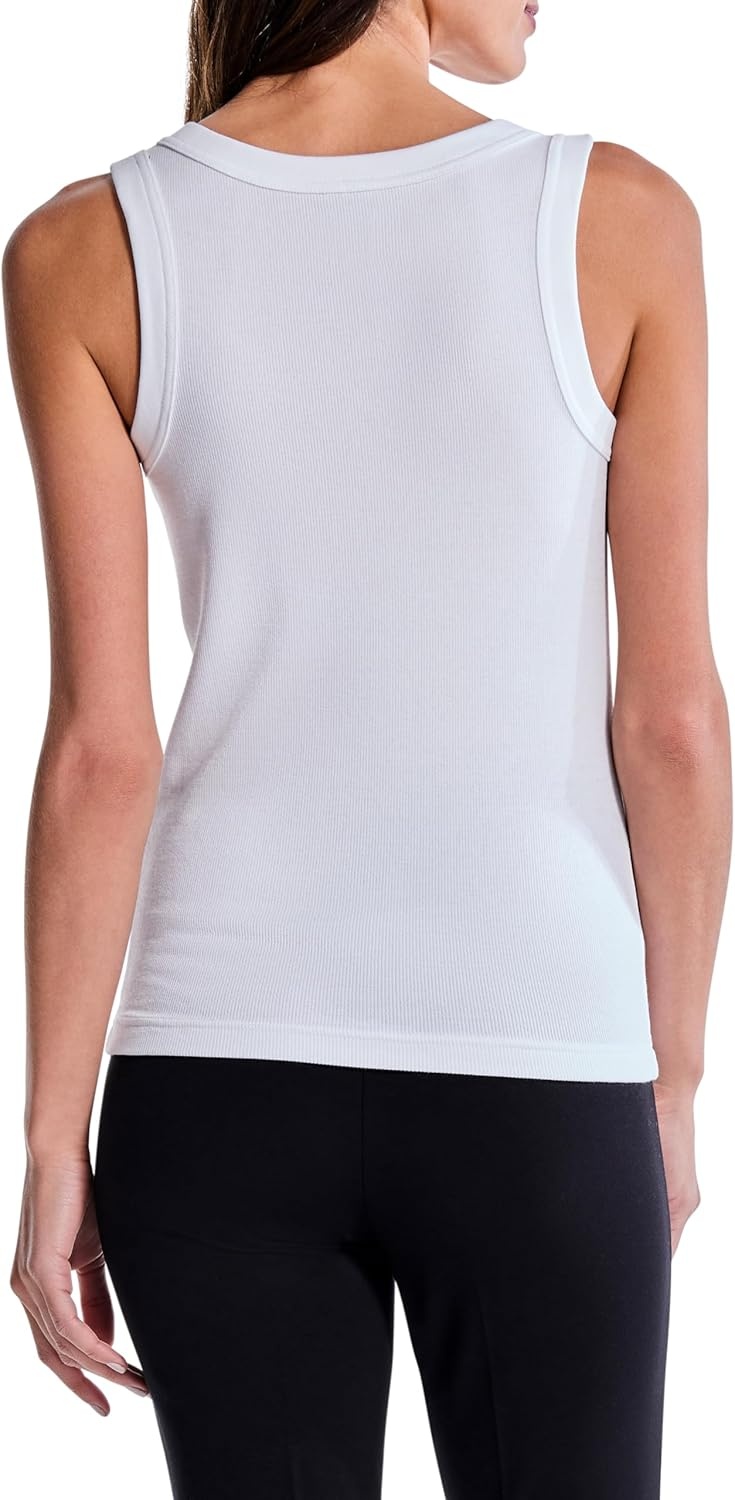 image:imageNICZOE Plus Size Perfect Knit Rib Scoop TankPaper White