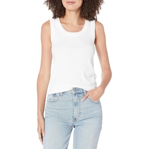 NIC+Zoe Womens Perfect Knit Rib Scoop Tank(Paper White)